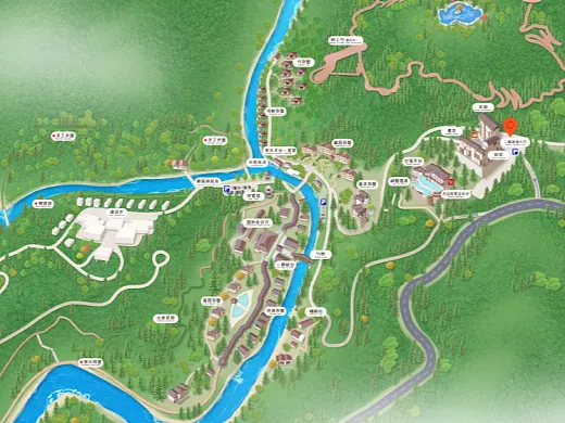 牙克石结合景区手绘地图智慧导览和720全景技术，可以让景区更加“动”起来，为游客提供更加身临其境的导览体验。